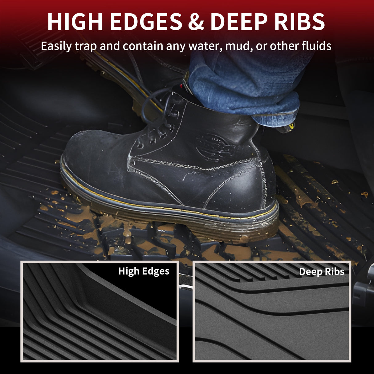  High Edges 2021-2024 Tesla Model S Floor Mats