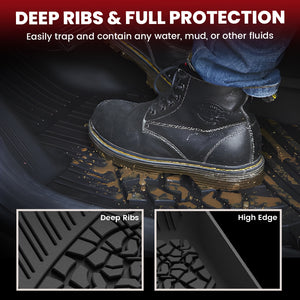 Fit for 2021-2025 Jeep Wrangler 4xe All-Weather Floor Mats & Cargo Mat