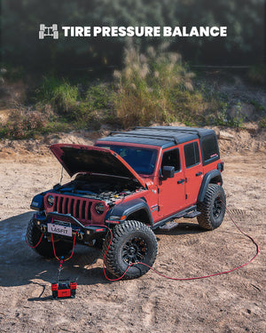 LASFIT H4 4-Tire Inflation/Deflation System – Rapid 4 Tire Air Up/Down, Universal Fit, Quick Connect Lock-On Air Chucks, Supports Up to 200" Wheelbase