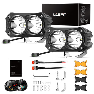 lasfit whole package 4.8" amber led spot pod lights
