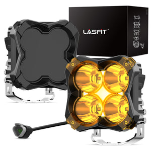 lasfit 5" amber led spot pod lights for trucks