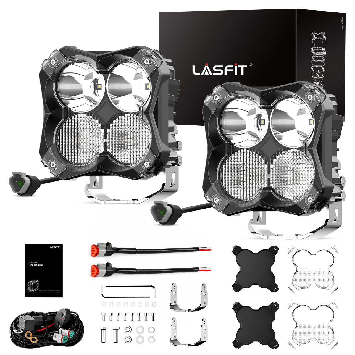 lasfit 5" auxiliary led combo lights