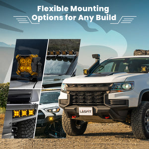 lasfit Amber 3 inch combo beam pod light recommended mount location