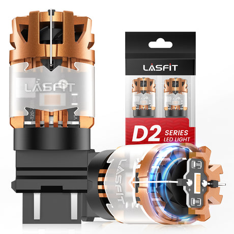 lasfit D2 series amber 3157 led bulbs