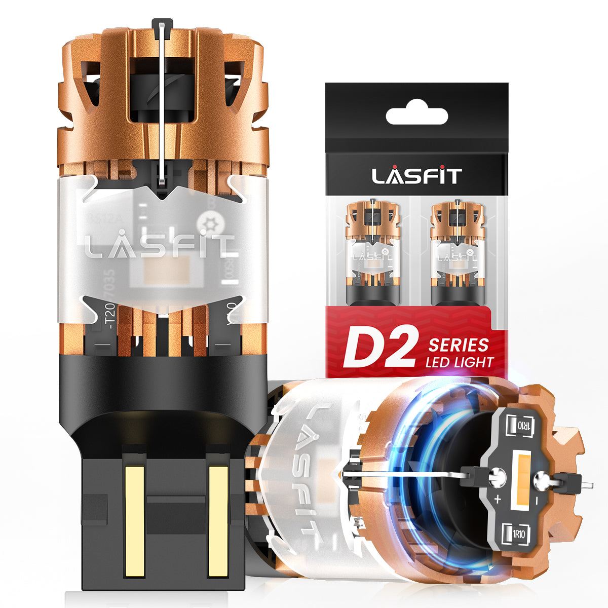 Amber 7443 CanBus-Ready Turn Signal Light LED Bulbs | D2 Series