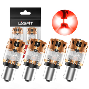 Red 1156 CanBus-Ready Rear Turn Signal Light Brake Light Tail Light LED Bulbs | D2 Series
