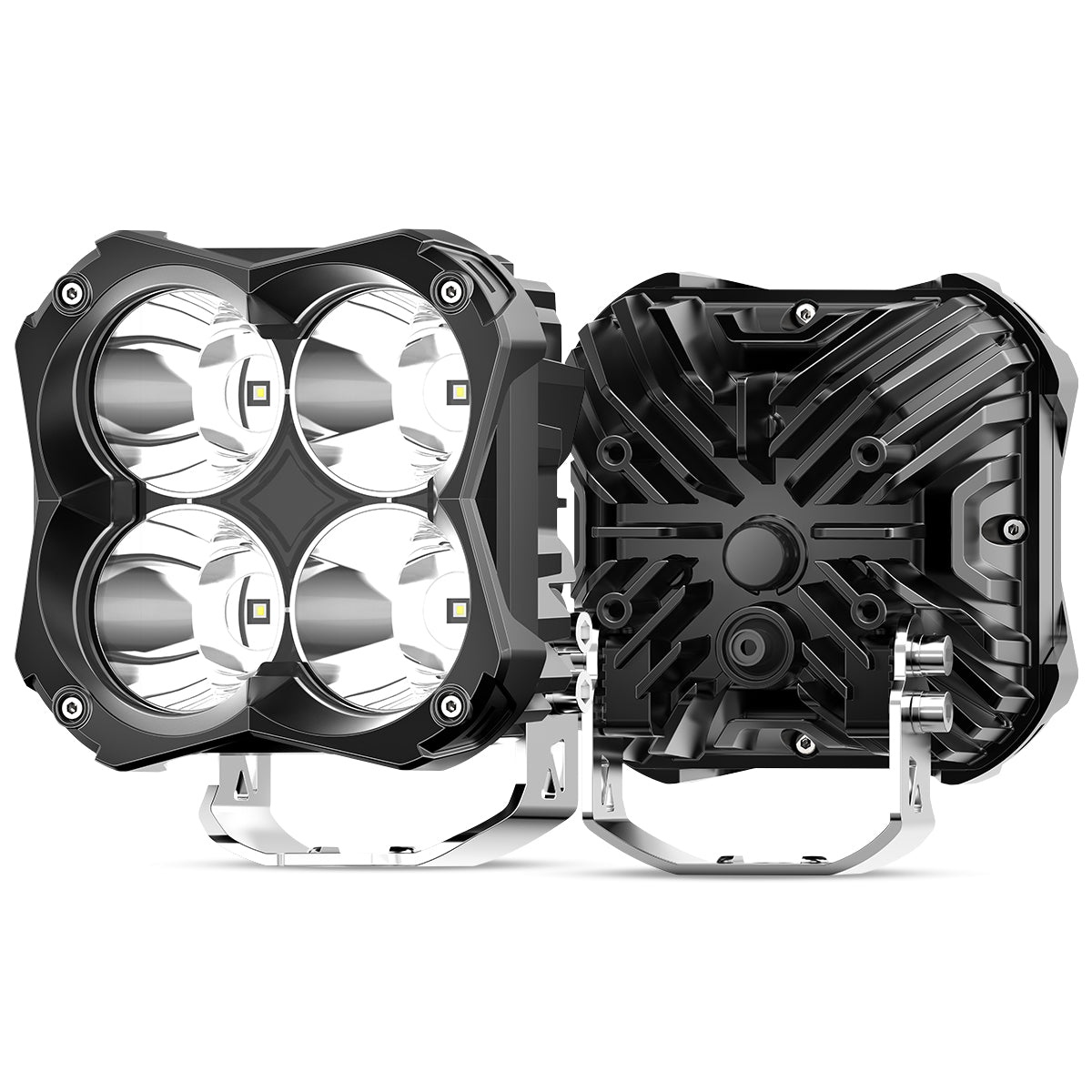 lasfit 5'' led pod lights white spot beam pattern