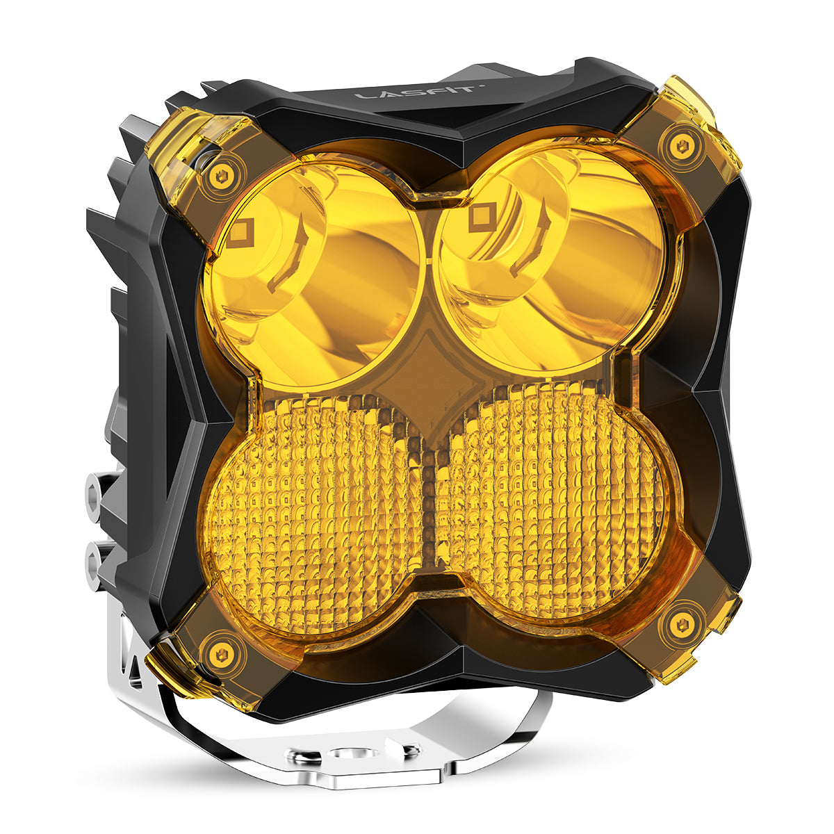 lasfit bright amber 5" led combo pod lights