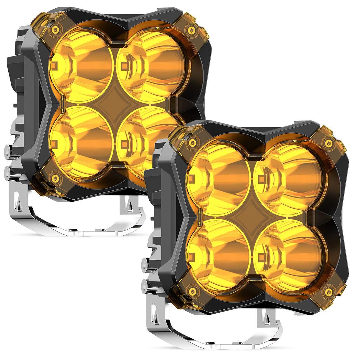 lasfit bright amber 5" led spot pod lights