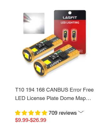 Lasfit Canbus Dome Map Light