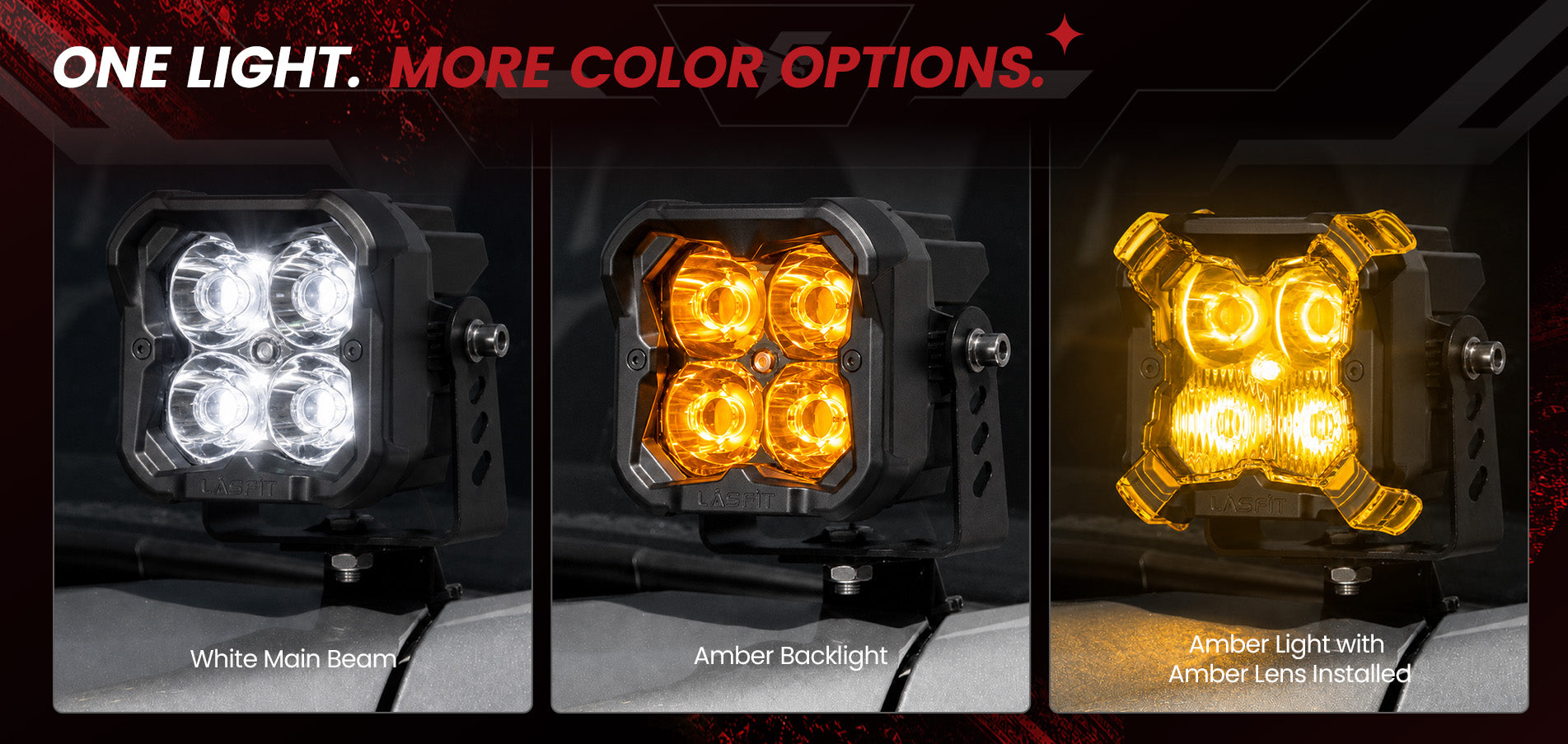 Lasfit 3 inch LED pod light 3 Lighting Looks from One Pod Light Setup