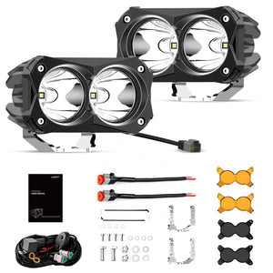lasfit whole package 4.8" amber led spot pod lights