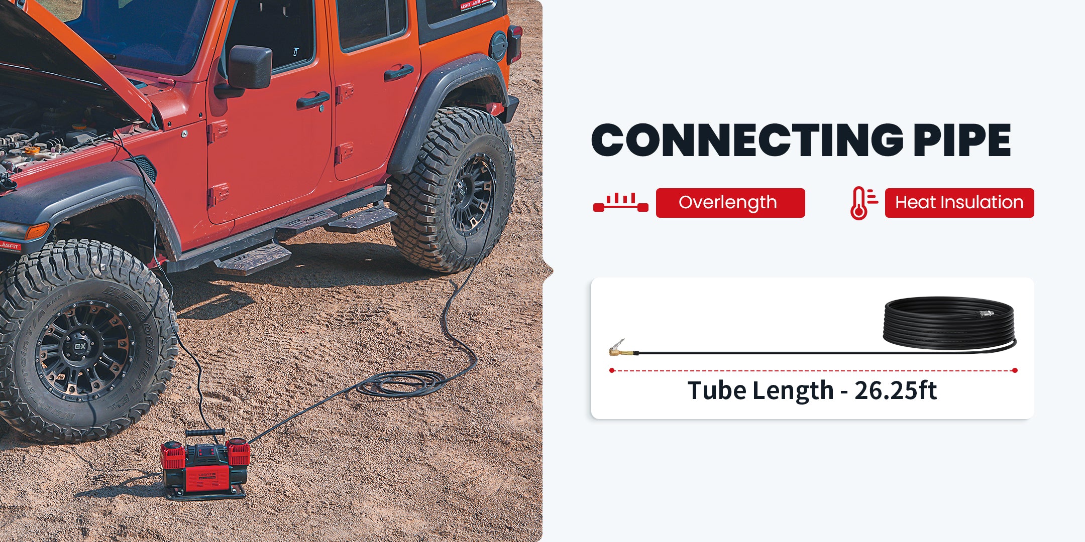 LASFIT X4 Off-Road Air Compressor Connecting Pipe