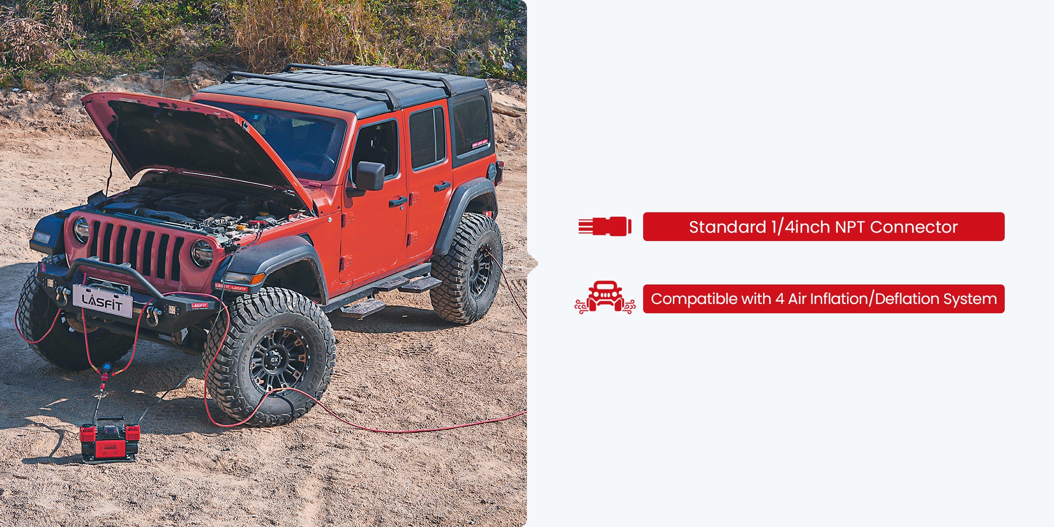 LASFIT X4 Off-Road Air Compressor Deflation System
