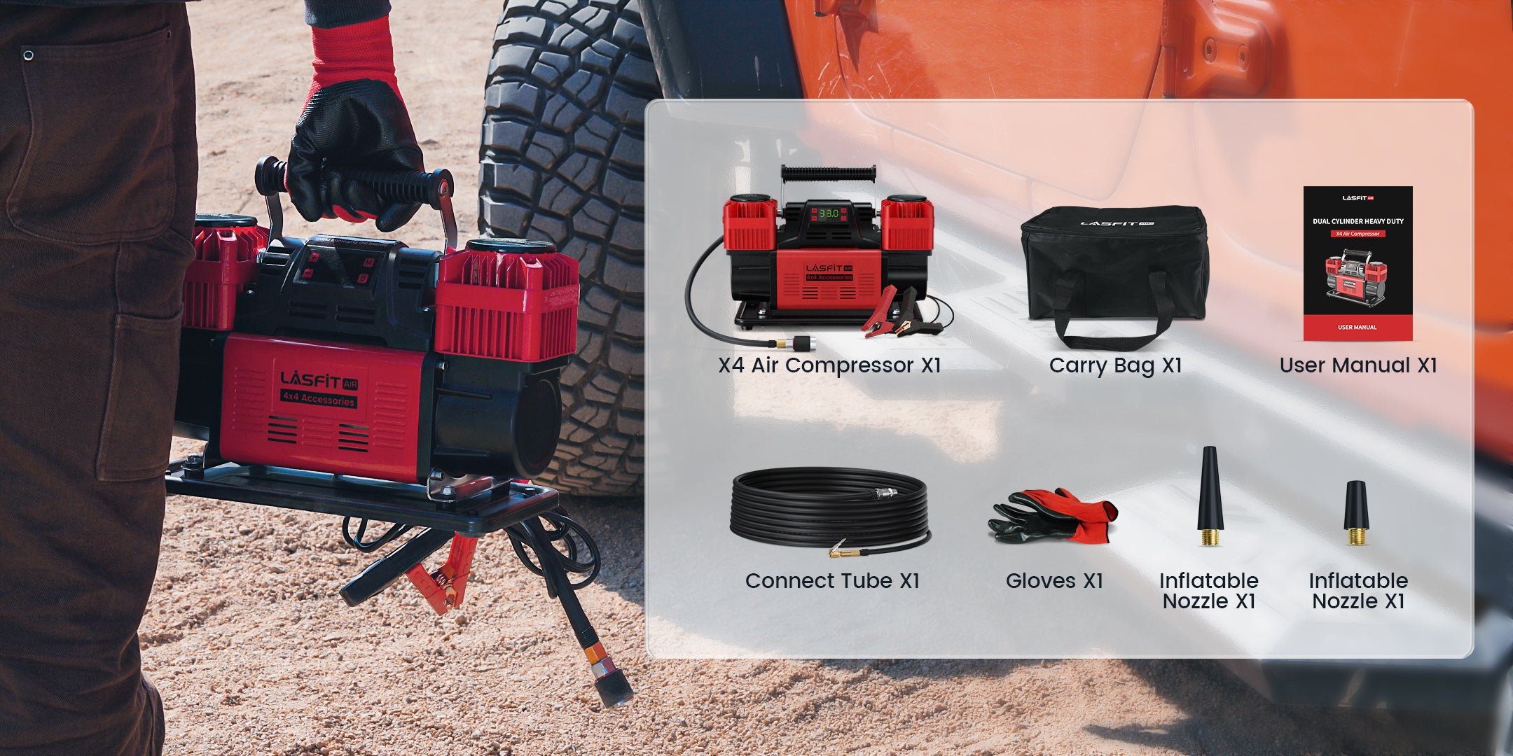 LASFIT X4 Off-Road Air Compressor Package