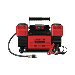 LASFIT X4 Off-Road Air Compressor, Dual-Cylinder 12V Tire Inflator with Auto-Stop for 4x4 Vehicles, Trucks, and RVs