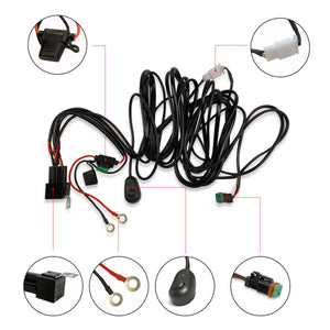 LASFIT Off-Road LED Light Bars 12 22 32 42 52 Inch Spot Flood Combo Single Row - White