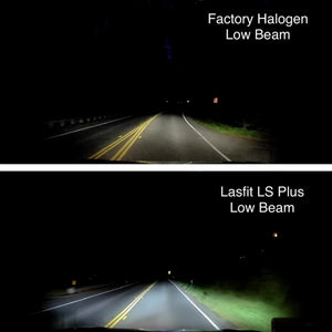 Lasfit LSplus Series low beam vs. factory halogen