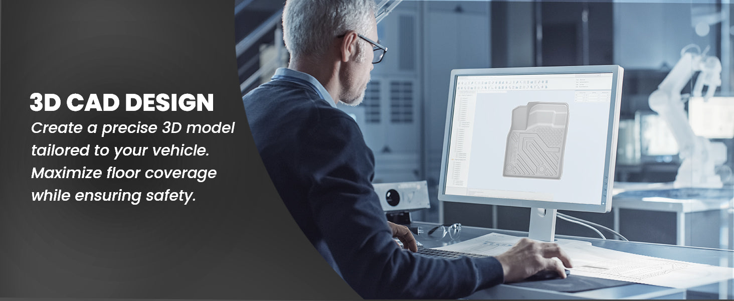 3D CAD Design Process on 2021-2026 Nissan Rogue Floor Mats