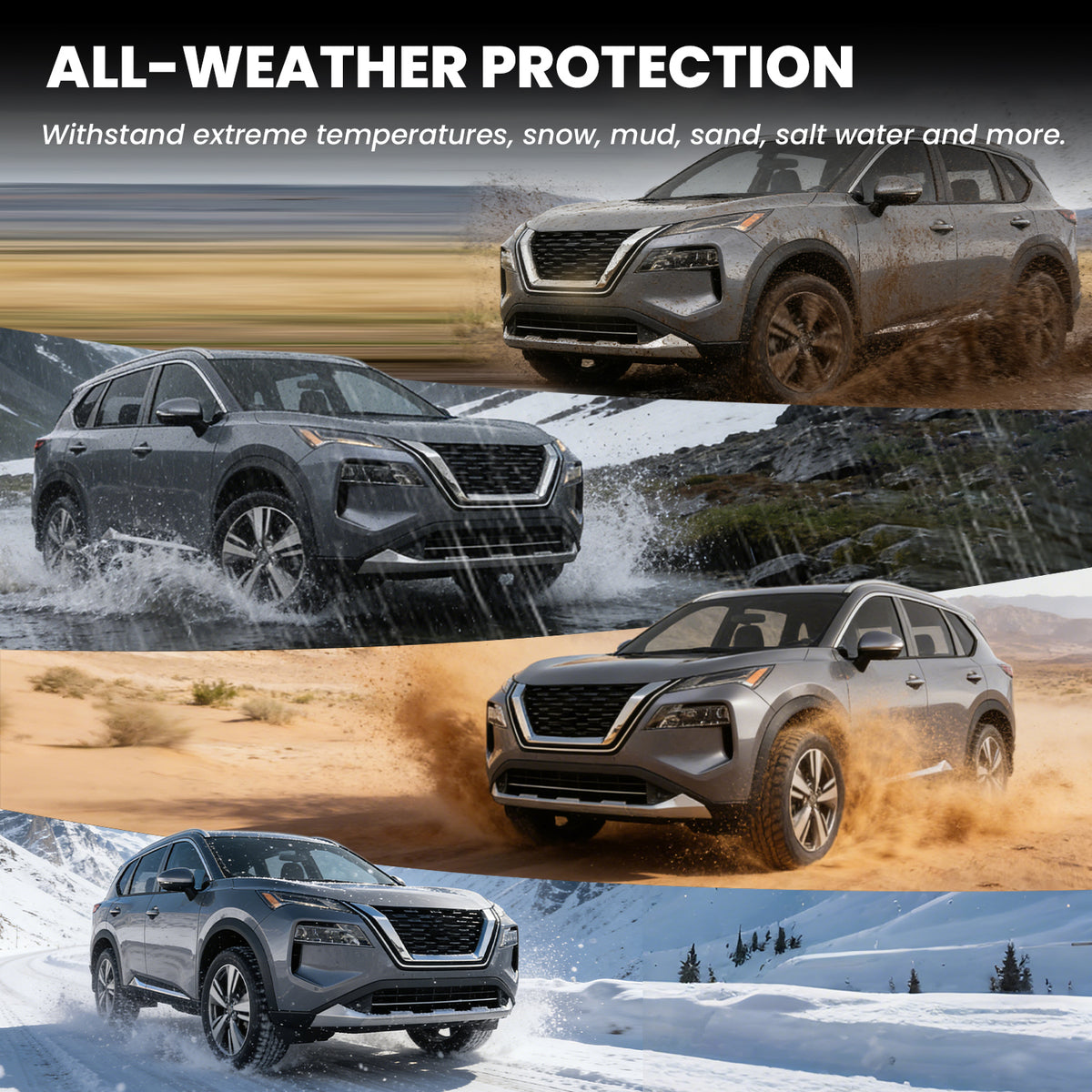 Fit for 2021-2026 Nissan Rogue Floor Mats & Seatback Mat & Cargo Mat All Weather Protecion