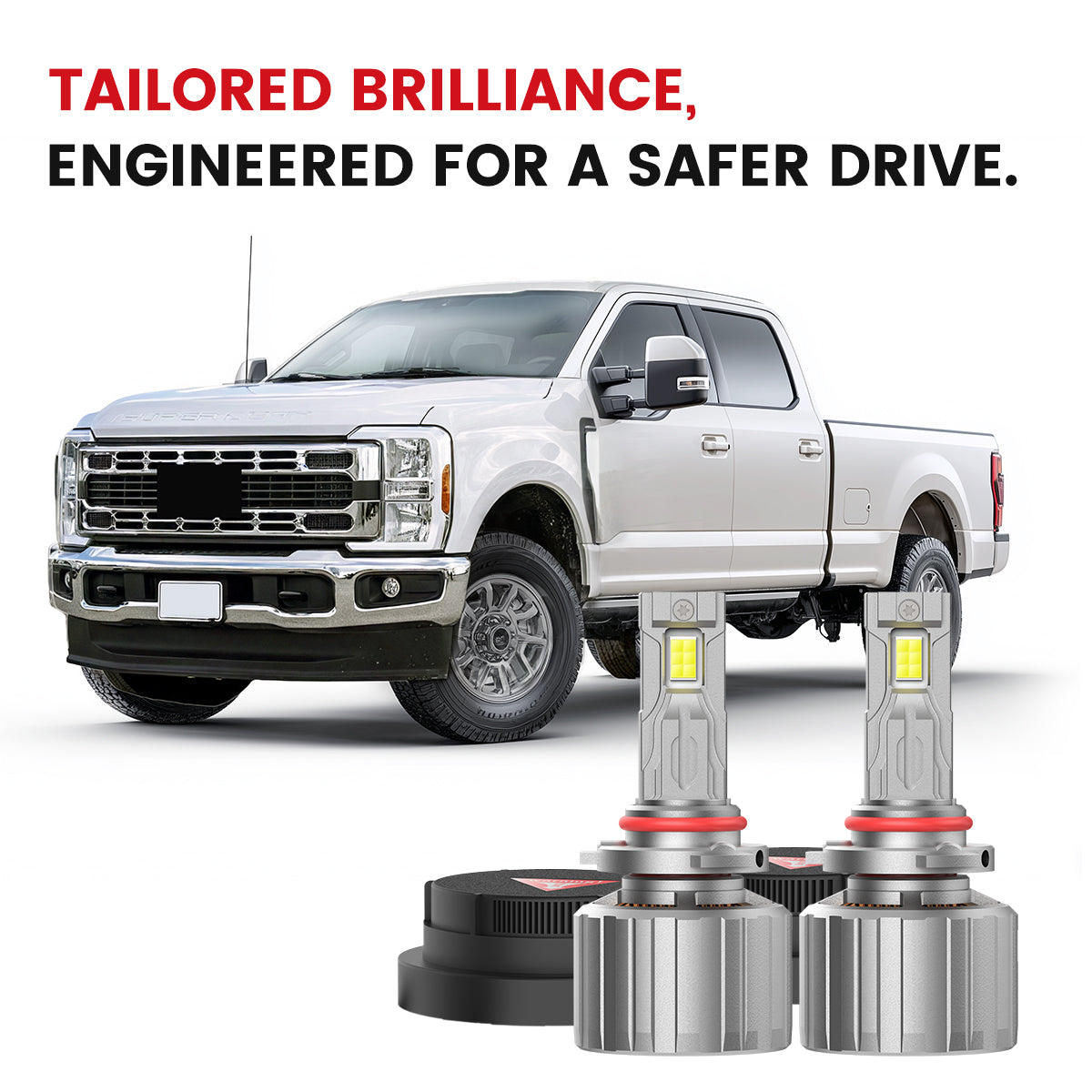 Lasfit custom-made led headlight replacement kit for 2023-2026 Ford F-250 F-350