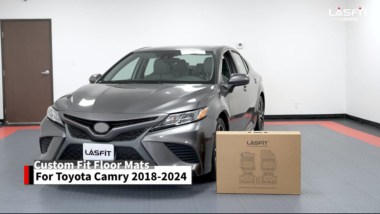 Fit for Toyota Camry 2018-2024 Custom Floor Mats TPE Material 1st & 2nd Row Seat & Cargo Mats, Don't Fit Hybrid & AWD
