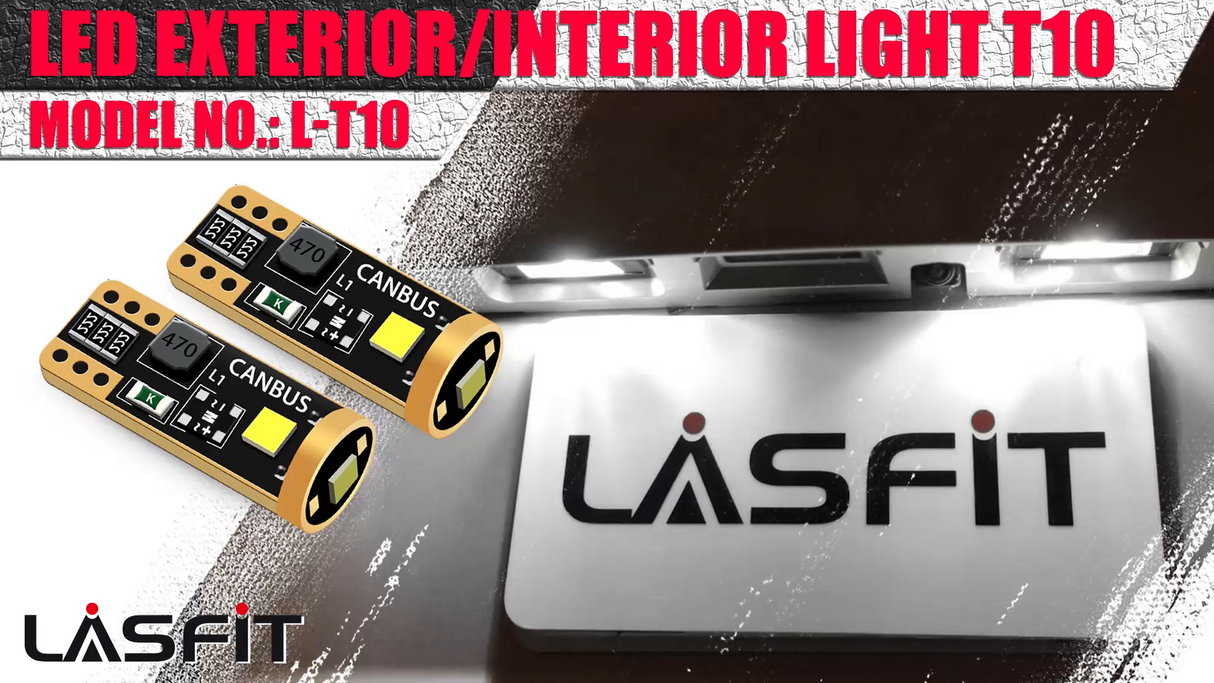 T10 194 168 CANBUS Error Free LED License Plate Dome Map Trunk Cargo Light Bulbs | White