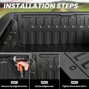 2019-2025 Ram 1500 Truck Tailgate Mat Installation