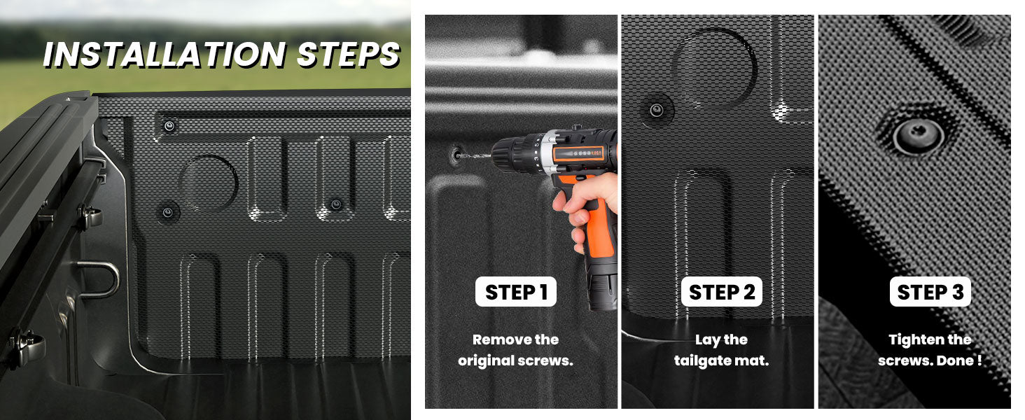 2019-2025 Ram 1500 tailgate mats installation steps