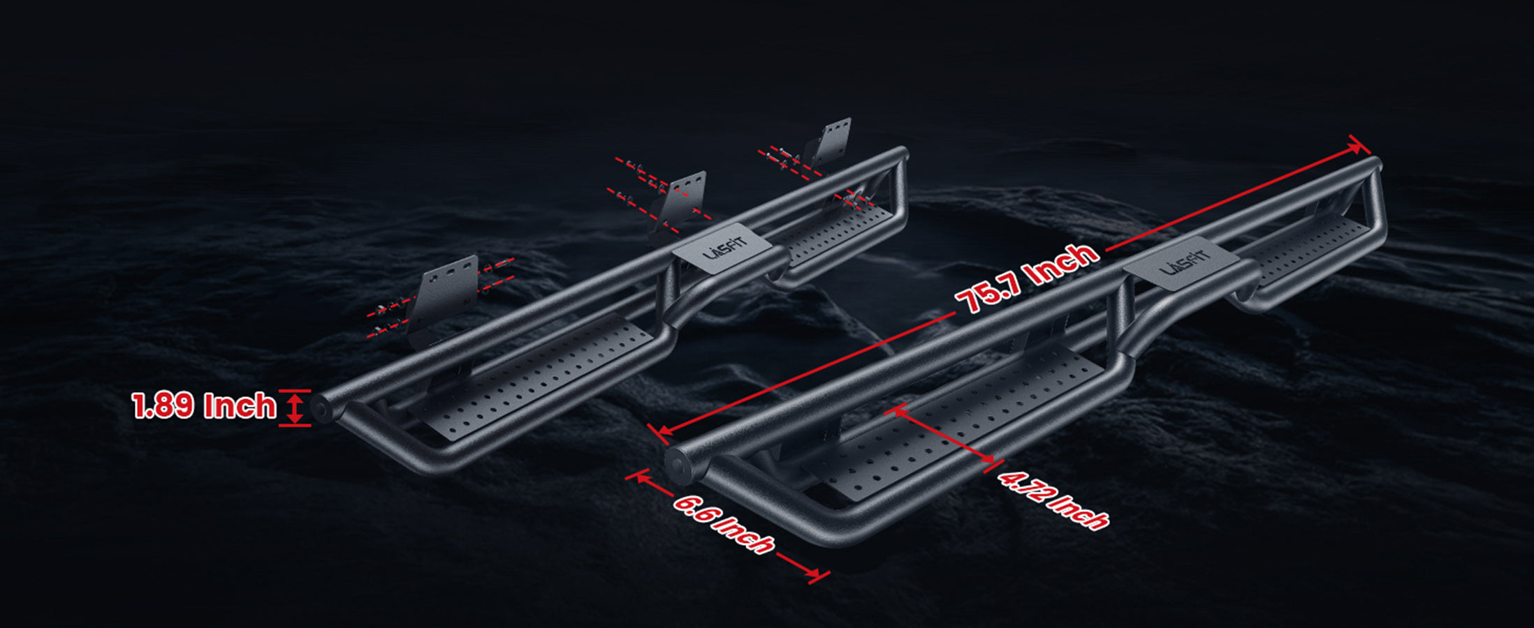 Running Boards for 2019-2026 Ram 1500 Size