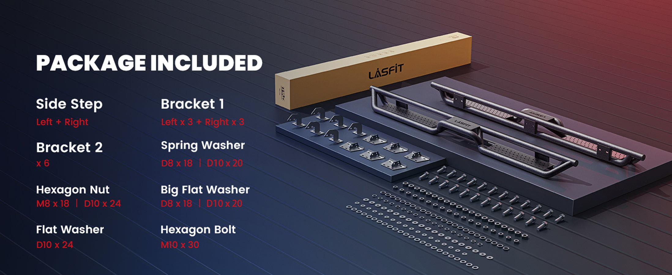 Running Boards for 2019-2026 Ram 1500 Package