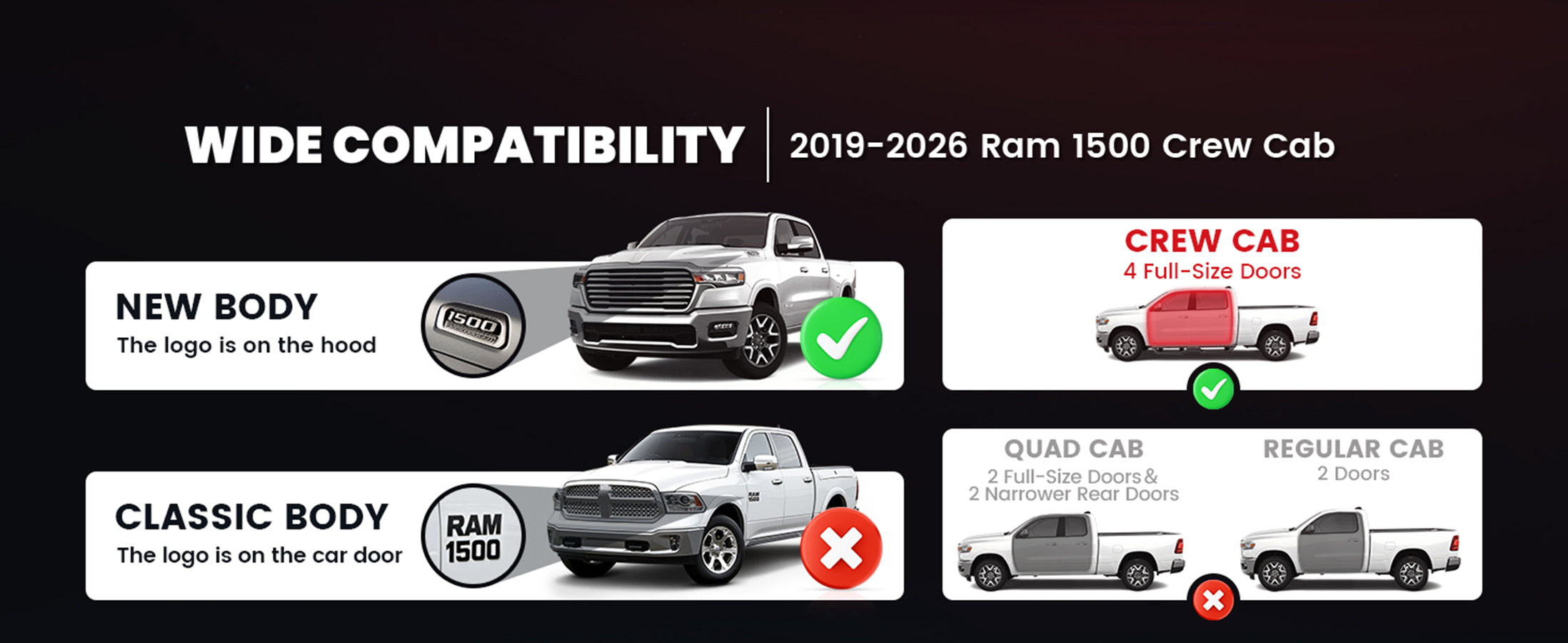 Running Boards for 2019-2026 Ram 1500