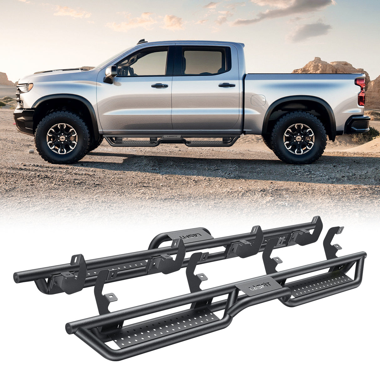 Fit for 2019-2026 Chevrolet Silverado 1500 Running Boards Side Steps, Fit Crew Cab ONLY