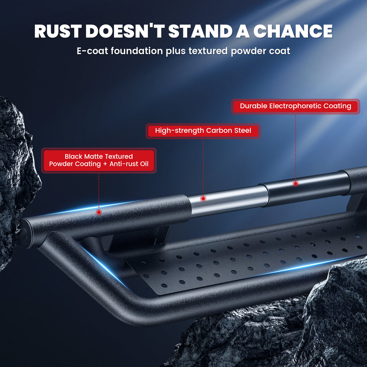 Fit for 2019-2026 Chevrolet Silverado 1500 Running Boards Side Steps, Fit Crew Cab ONLY