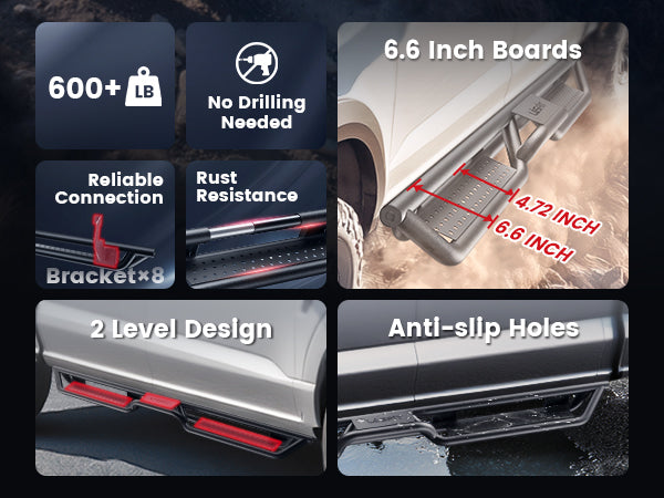 Running Boards for 2019-2026 Chevrolet Silverado 1500