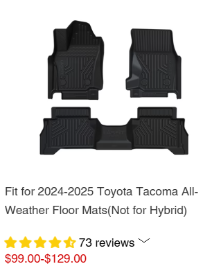 Tacoma 2024 Floor Mats