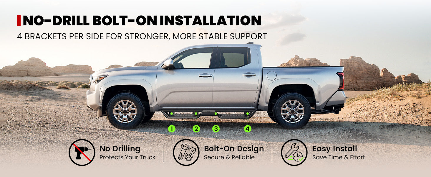 lasfit side steps for toyota tacoma 