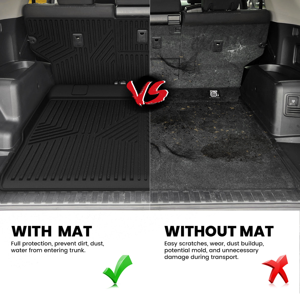 Fit for 2013-2024 Toyota 4Runner All Weather Floor Mats