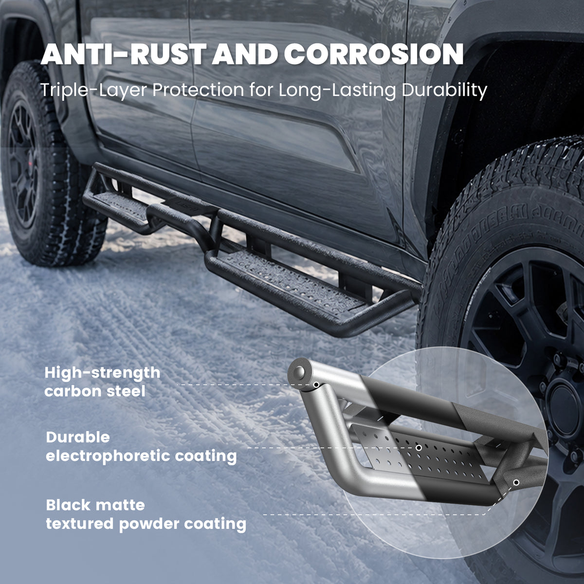 Fit for 2022-2026 Toyota Tundra Running Boards Side Steps, Fit CrewMax Cab ONLY