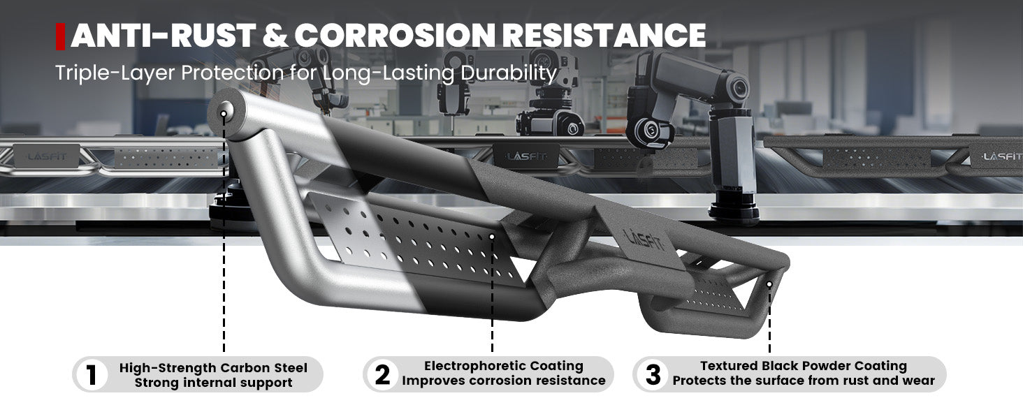 Lasfit Running Boards for 2022–2026 Toyota Tundra
