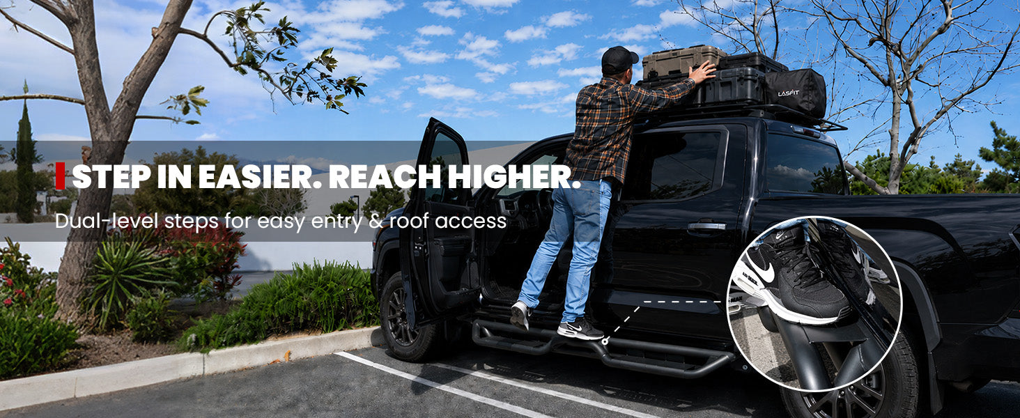 Lasfit Running Boards for 2022–2026 Toyota Tundra