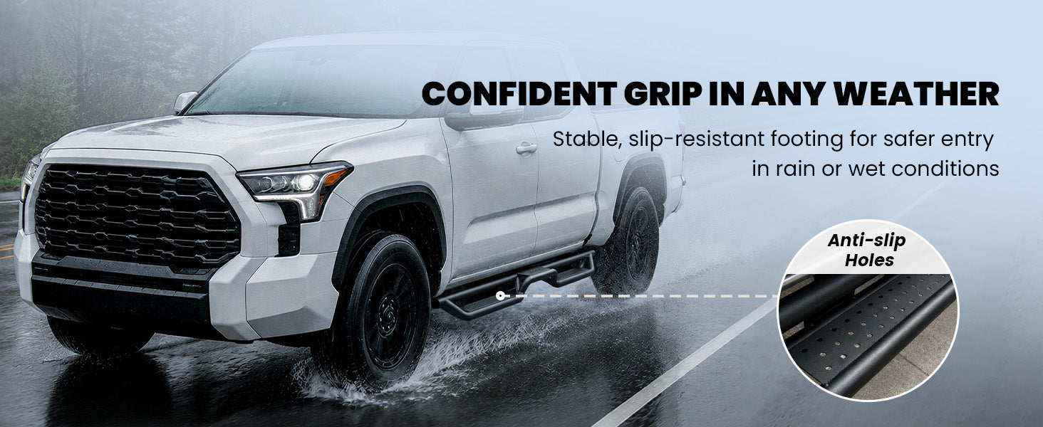 Lasfit Running Boards for 2022–2026 Toyota Tundra