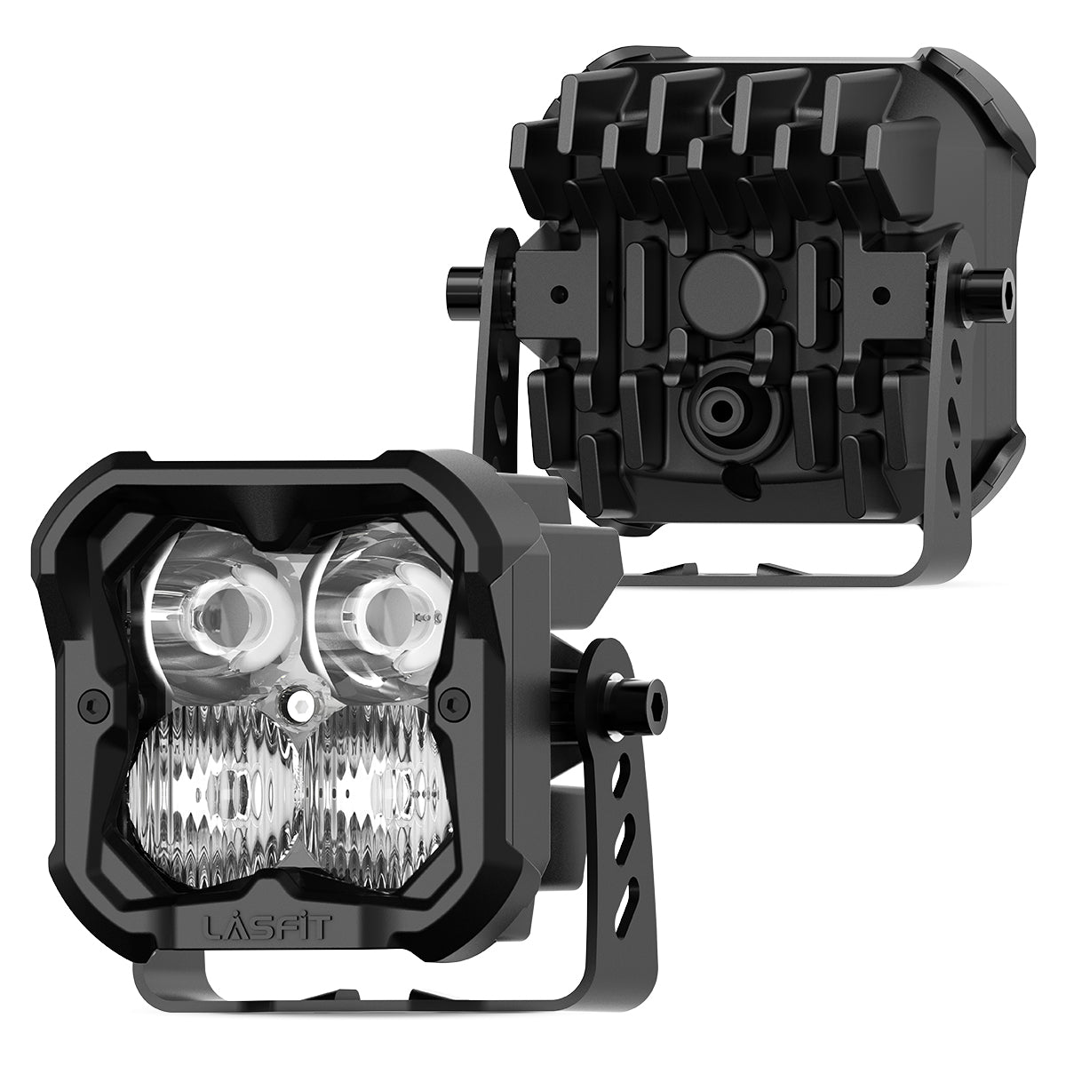 white combo beam 3 inch pod lights