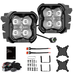 white drive beam 3 inch off road led pod lighting