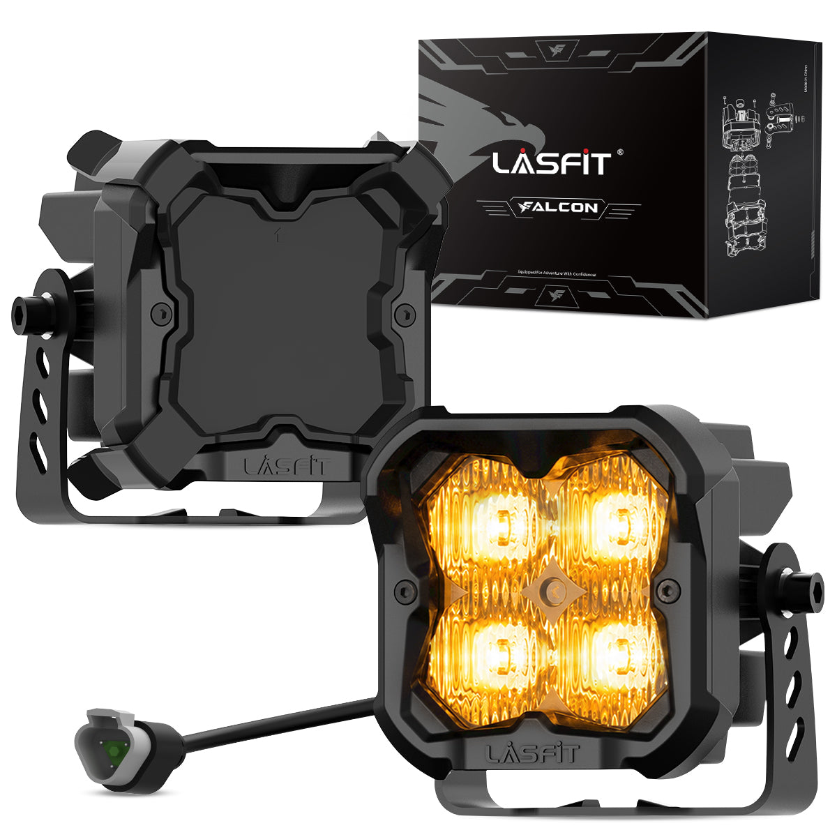 white drive beam 3 inch pod light off road accessories