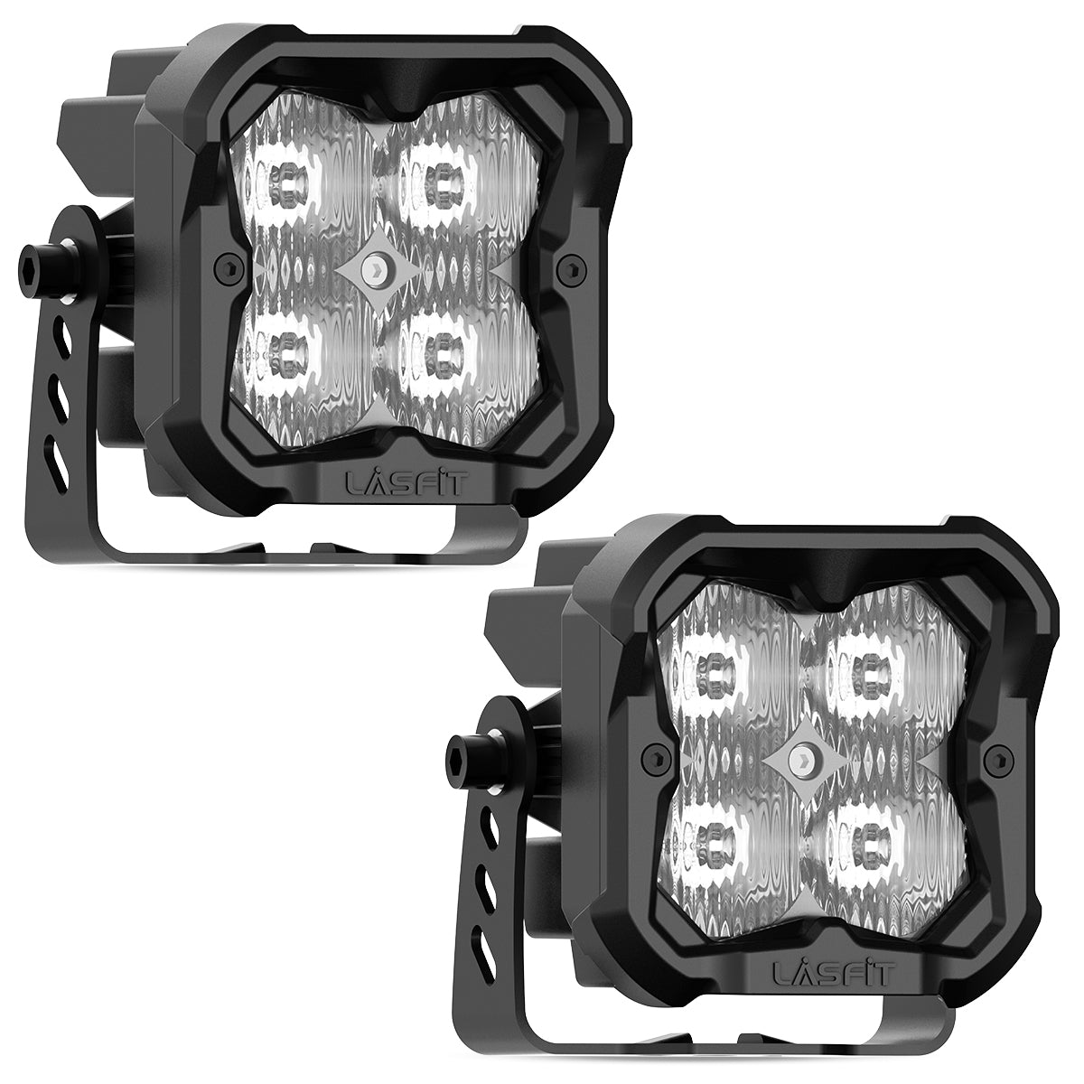 white drive beam 3 inch pod lights falcon series
