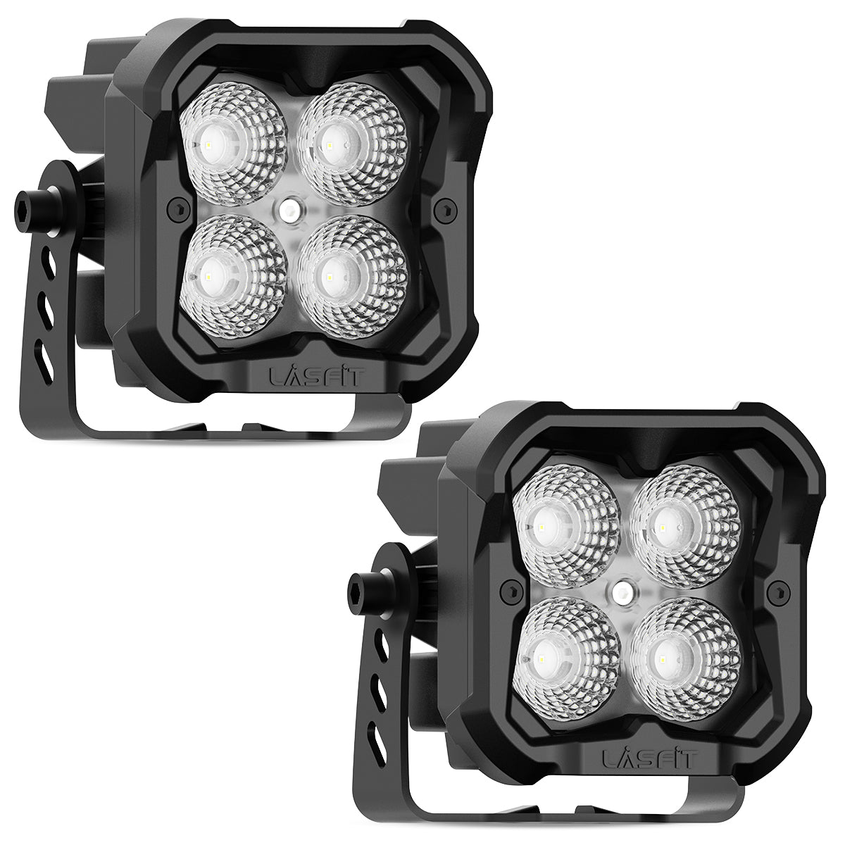 white flood beam 3 inch pod lights falcon series