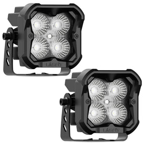 white flood beam 3 inch pod lights falcon series
