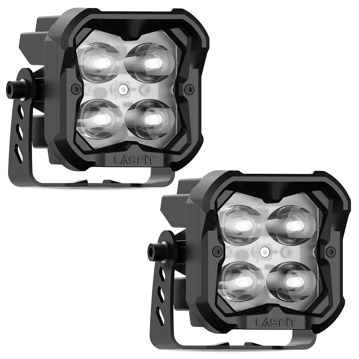 white fog beam 3 inch pod lights falcon series