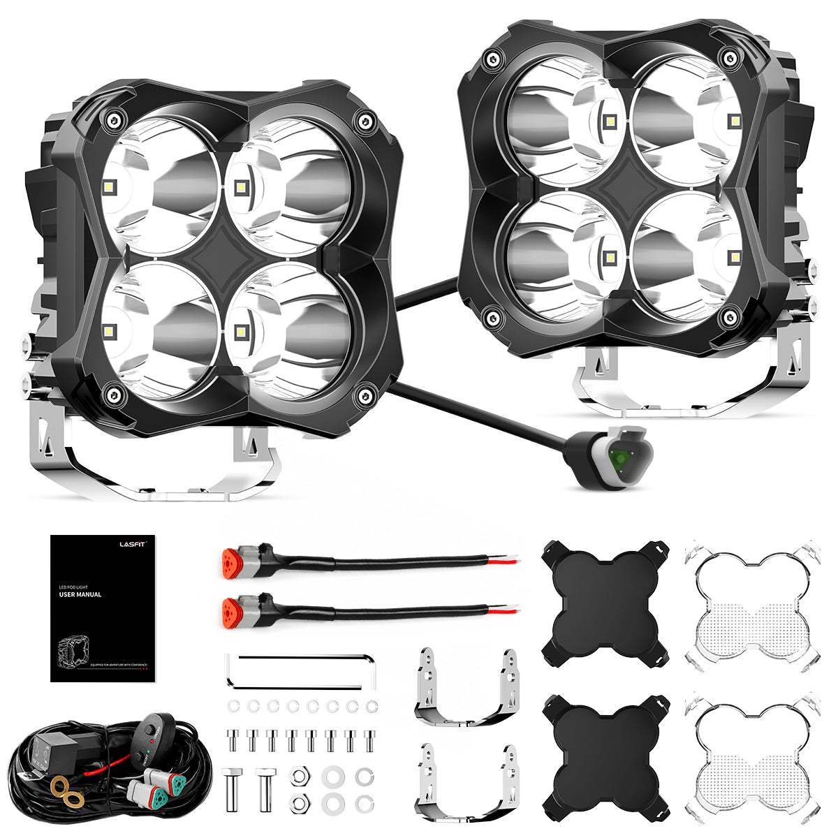 white led combo pod lights 5"